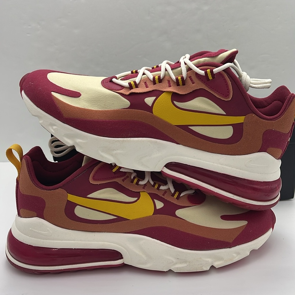Nike Men’s AIR MAX 270 REACT Sneakers 
NOBLE RED/DARK SULFUR
A04971 601 - Picture 15 of 16
